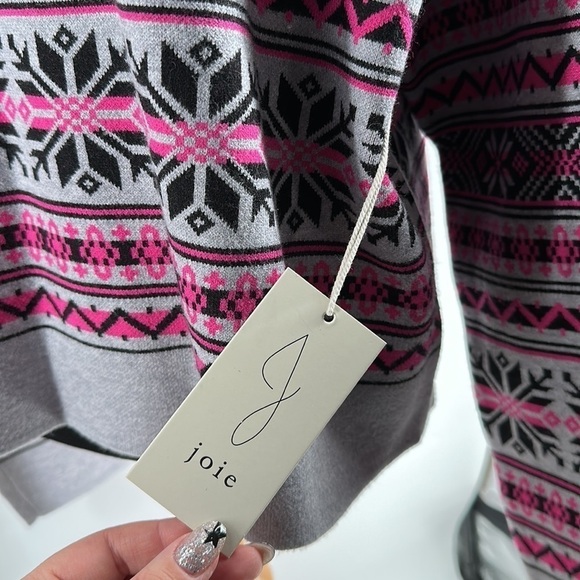 Joie Fair Isle Nordic Style Knit Sweater boxy cabin cottage mountains sz xl NWT - Picture 5 of 12